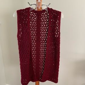 Vintage 70s handmade crocheted sweater vest